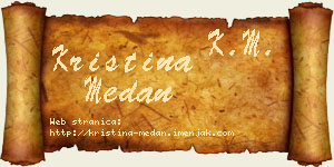 Kristina Medan vizit kartica